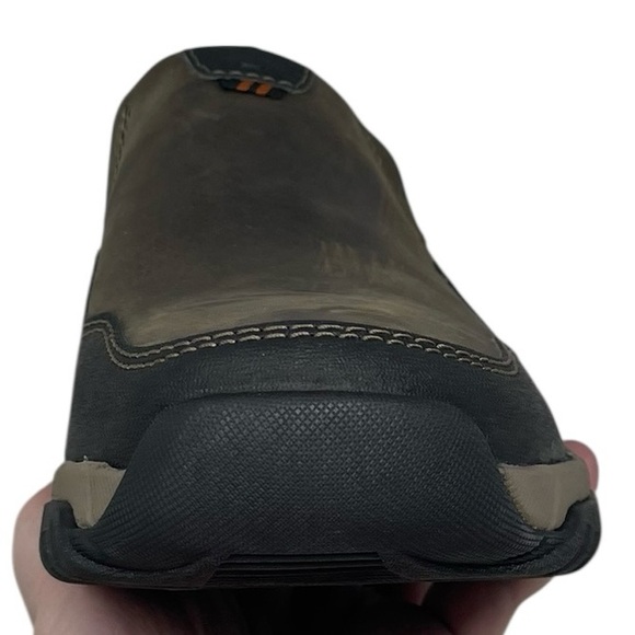Clarks “Walbeck” Olive Leather Slip On Loafers Men’s Size 8.5W Wide main image 6